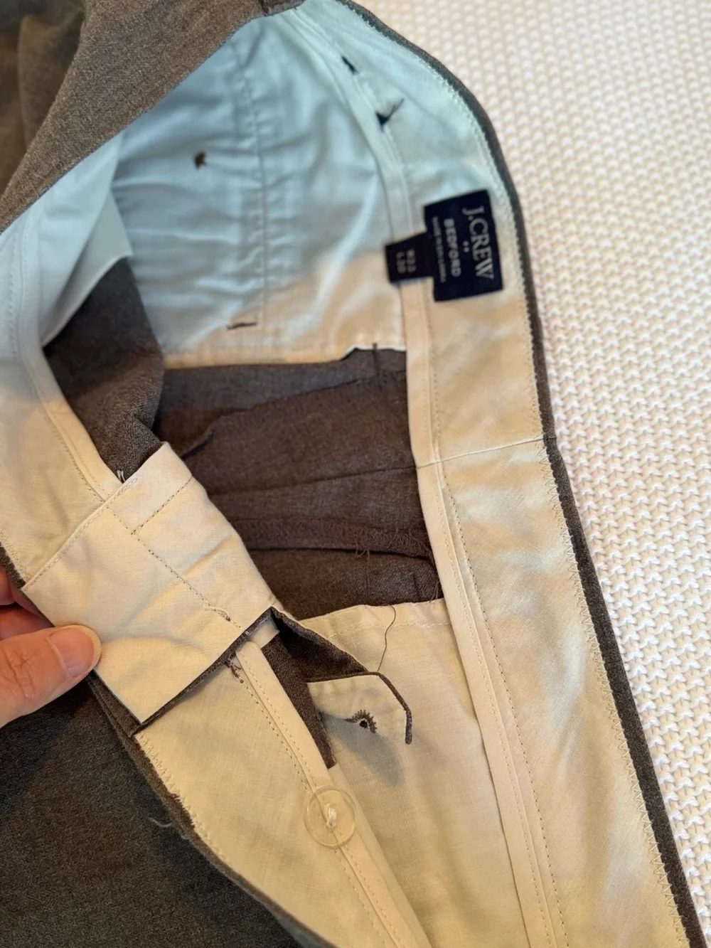 J. CREW Bedford Men's Dress Pants in Charcoal Gray